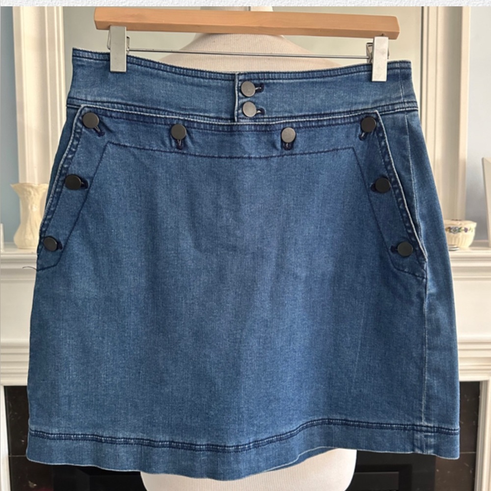 Club Monaco Blue Denim Mini Skirt